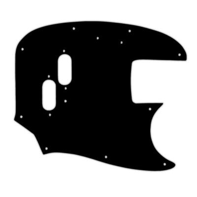 US CUSTOM PICKGUARD für FENDER  1966-83 USA MUSTANG BASS  5Ply PG BLACK Old Look