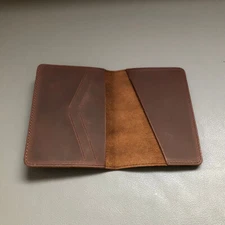 Travel Passport Holder Slim Genuine Leather Handmade RFID Blocking Case Cover US