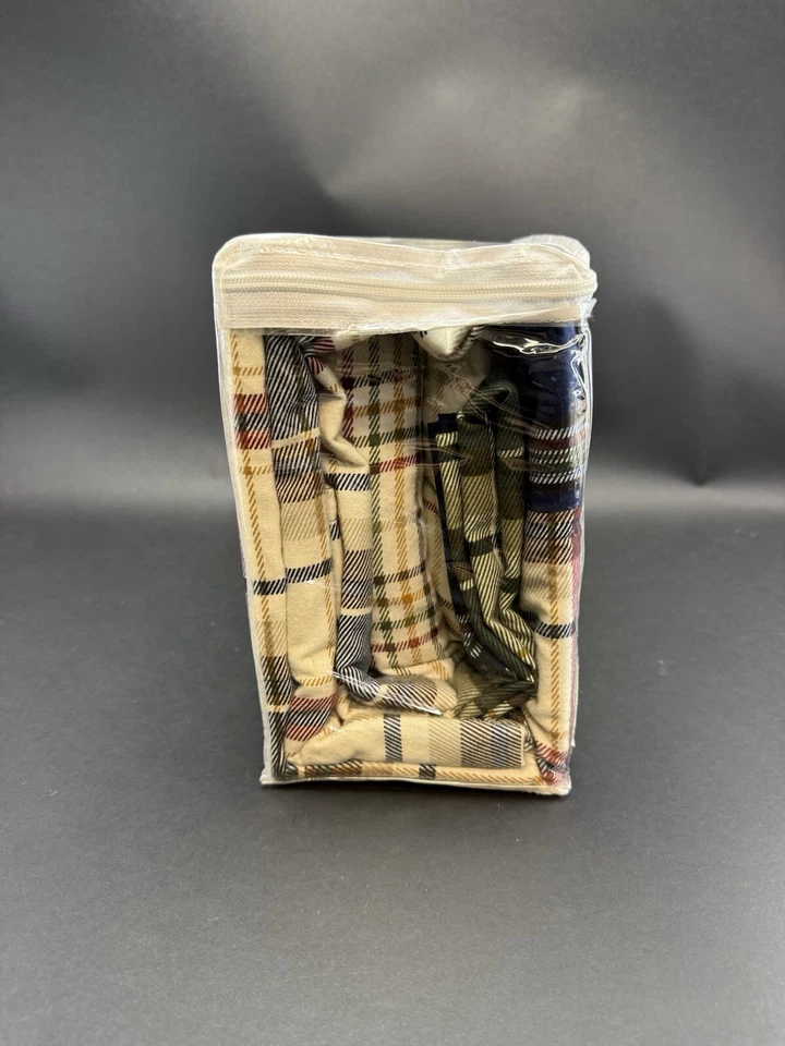 Vtg JCPenney Home Flannel Lodge Plaid Sheet Set Twin Size 100% Preshrunk Cotton - Image 3 of 4