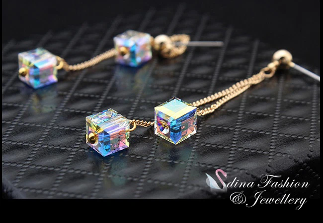 Swarovski sale cube earrings