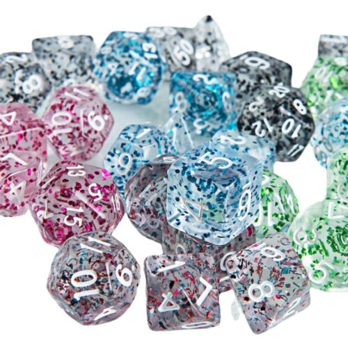 7PCS D4-D20 Dice Games Resin Swirl-DND Dice Set Gambling Dice Set  Party - Picture 1 of 12