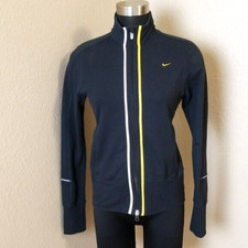 Nike Live Strong Jacket Black Fit Dry Zip Front Size Small S