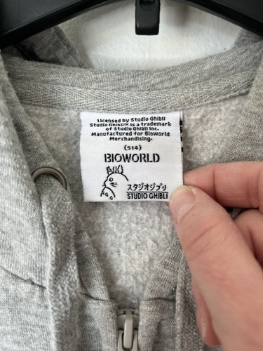Felpa con cappuccio Bioworld personaggio full zip grigio/bianco adulto taglia L - Foto 3 di 5