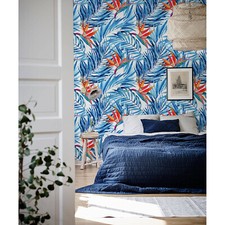 Exotic Blue Paradise Removable | Tropical Leaves | Self Adhesive