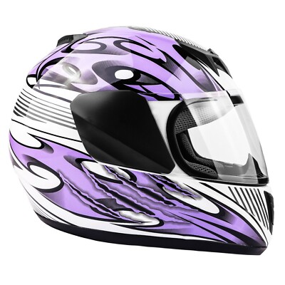 New Youth Purple Motorcycle Helmet DOT 