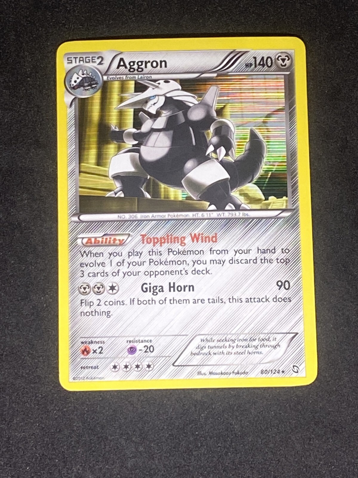 NM Aggron 80/124 Dragons Exalted Holo