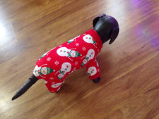 pet dog pajamas, Christmas, winter snowmen, Small  read size details 