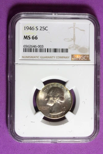 1946 S NGC MS66 Washington Quarter #B34518