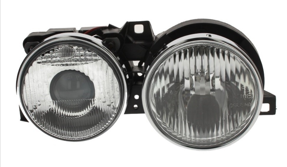 Phare avant droit H4 W5W pour BMW Série 3 E30 argenté
