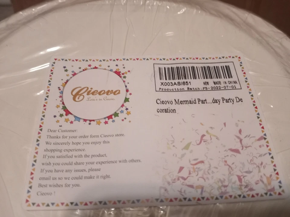 20 piezas sirena fiesta decoraciones (tazas, servilletas, tenedores, cuchillos, etc.) Foto 4 de 4