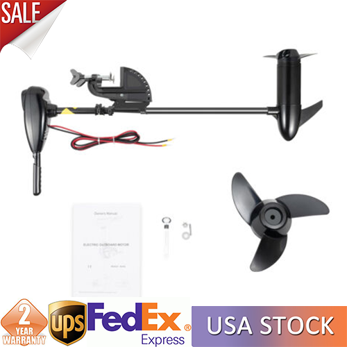 Outboard Electric Trolling Motor Fishing Boat Engine 12V Long Shaft