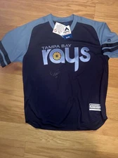 WANDER FRANCO Signed AUTO Authentic Tampa Bay Rays Baseball Jersey EL PATRON