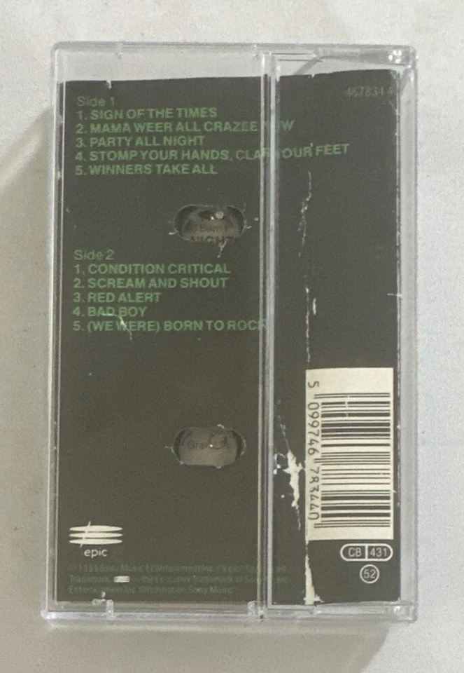 Quiet Riot Condition Critical Epic UK Audio Tape Cassette Album Ex / Vg+ - Image 3 of 4