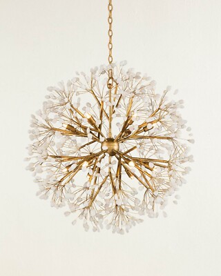 John R1chard Collection-28.5'' Spherical 12 Light Quartz Chandelier