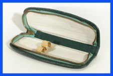 50s Leather Case Green For 2 Pens; Good Condition