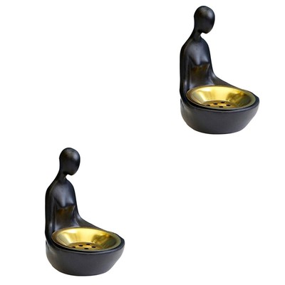  2 PCS Räuchergefäß Räucherstäbchenhalter Abstrakte Figur Weihrauchbrenner