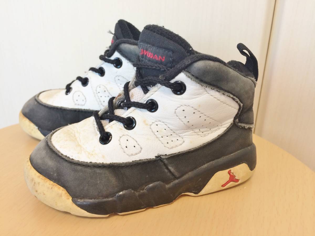 Nike Air Jordan 9 Kids Original White x Black US6 1993
