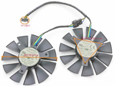 For-ASUS-STRIX-Raptor-GTX750Ti-GTX960-950-R9-370-graphics-card-fan-T128010SH
