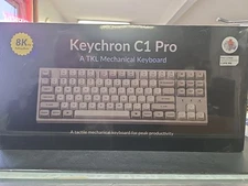 Keychron C1 Pro TKL Mechanical Keyboard Red Linear Silent Switches 8000Hz Rate