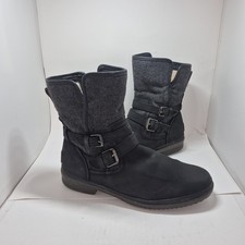 Ugg Australia Womens Strap Black Leather Wate...