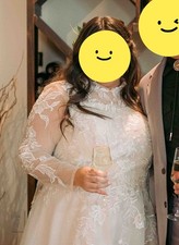 Morilee Lace Trim Wedding Dress
