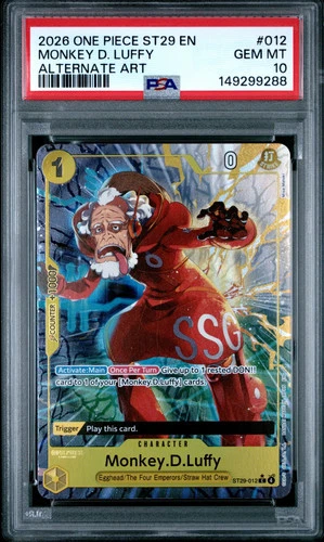 2026 One Piece Starter Deck St29-012 Egghead Monkey D. Luffy Alt Art PSA 10 #012