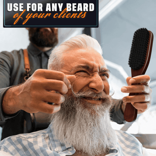 Spazzola da Barba in Setole di Cinghiale per Uomo - 9 Spazzole per Capelli in Setole di Cinghiale Morbide per Slick - Foto 9 di 9