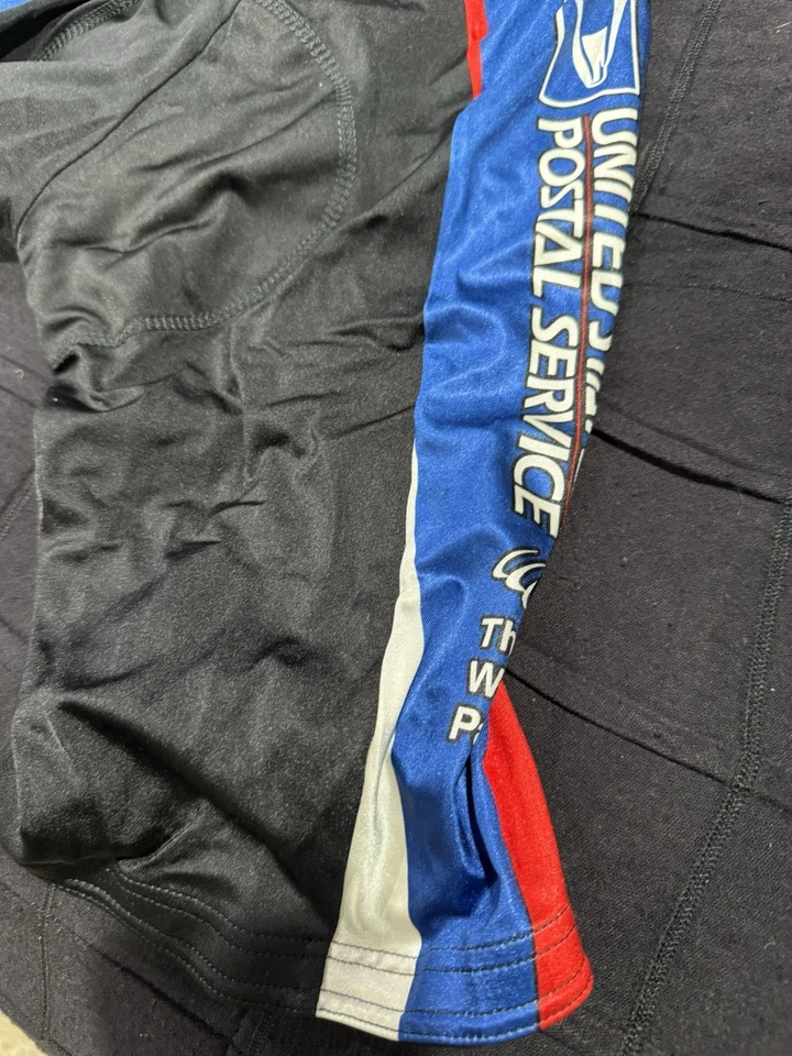 USPS Unisex Adulto Negro Ciclismo XL Pantalones Cortos USPS Logo Acolchado Foto 4 de 4