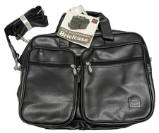 Business Class 16 Dual Compartment Briefcase Laptop Bag New Black