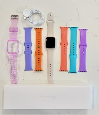 Apple Watch Series 8 45mm GPS (A2771)   Starlight Aluminum   Excellent Condition
