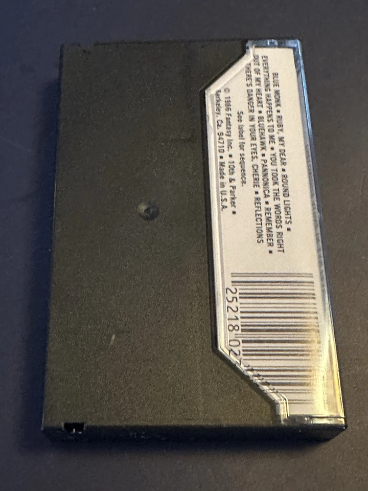 Thelonious Monk Alone In San Francisco Cassette  Original Jazz Classics Foto 3 de 3