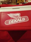 Rare Dekalb Coleman Cooler 5205 Red with White Flip Top USA Free Ship