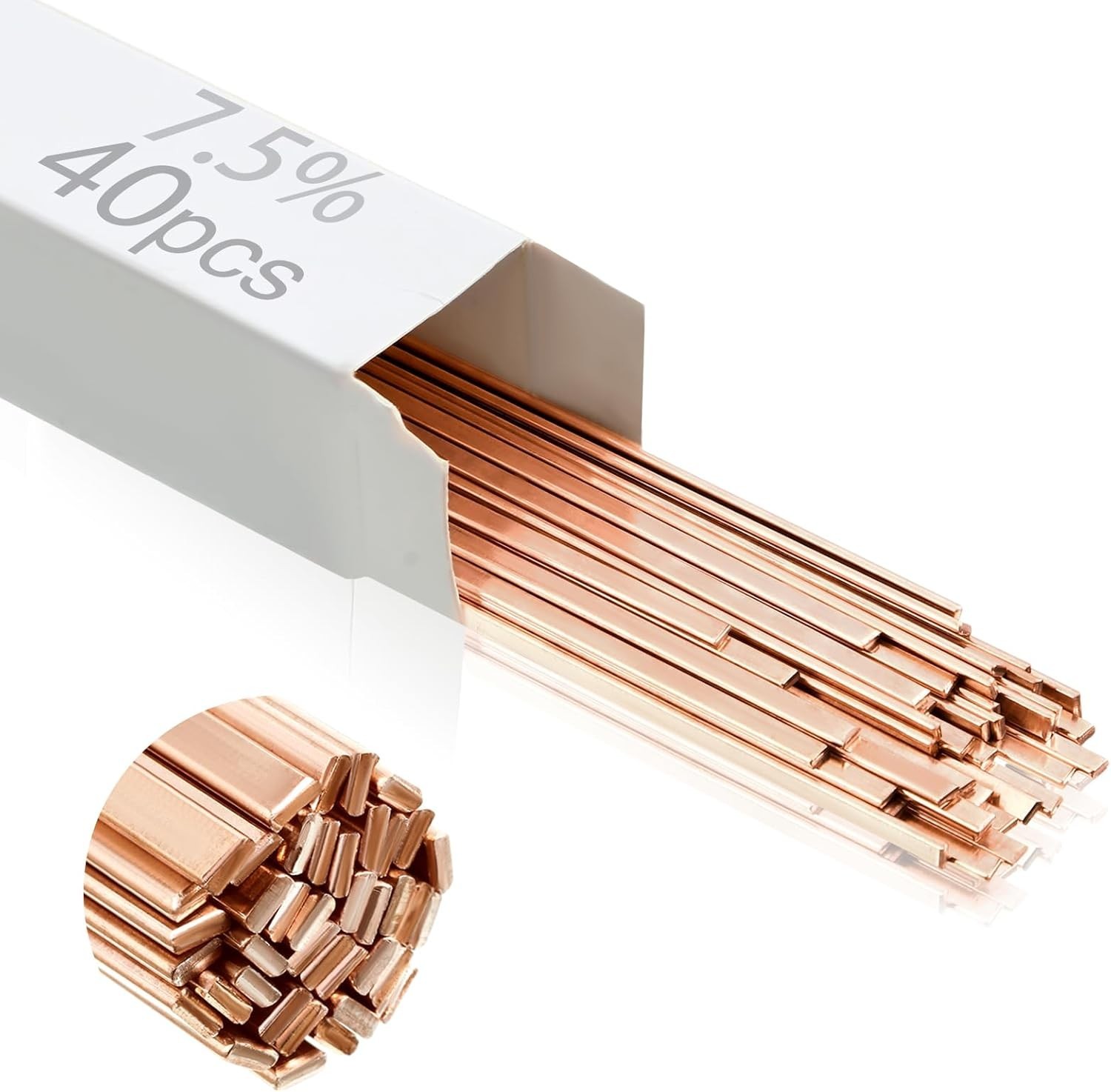 40 Sticks AWS Bcup-4 7.5% Silver Solder Phos Copper Brazing Rods