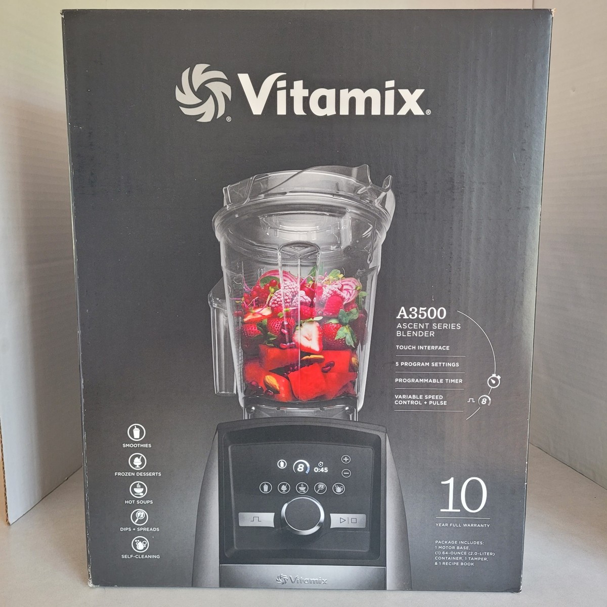 Vitamix A3500 Ascent Series Smart Blender VM0185 Touch Interface