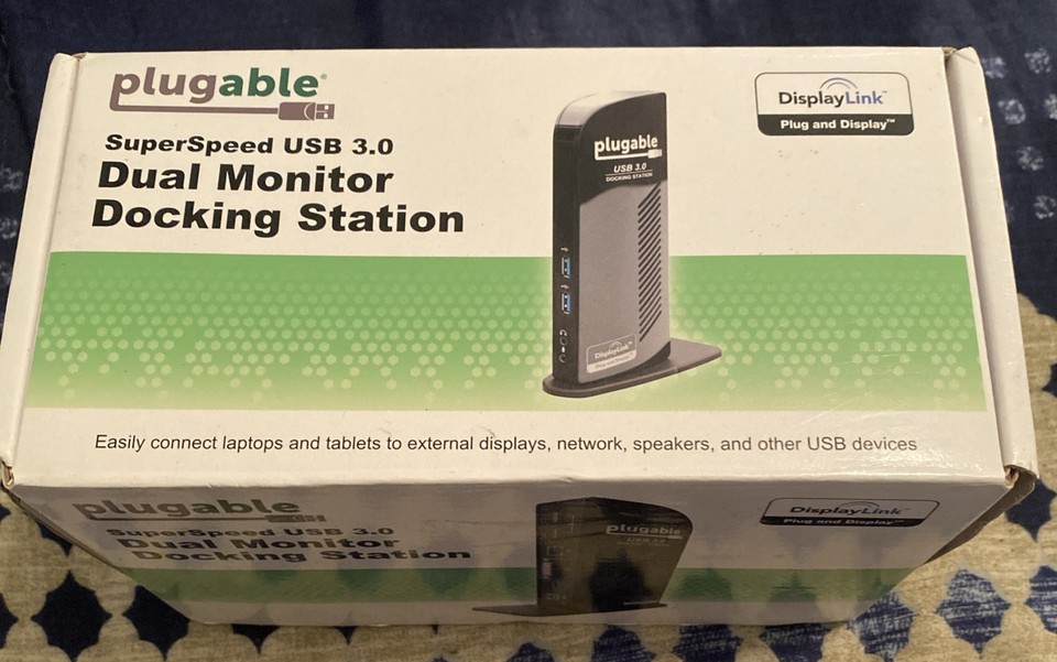 Plugable USB 3.0 Universal Laptop Docking Station Dual Monitor ...