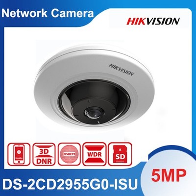 Hikvision 180° Fisheye View IP Camera 5MP IR POE Audio&Alarm DS-2CD2955G0-ISU
