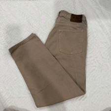 Vintage Made in USA Calvin Klein Jeans Men's Straight Beige 5-Pocket Jeans