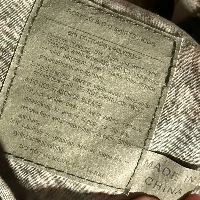 Camisa Rothco BDU Camuflada Chaqueta Militar Niños Unisex Grande 1128-0-654 Verde Marrón Foto 2 de 4