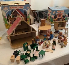 Original 1980s Sylvanian Families Calico Critters Assorted Used Lot