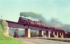 THE AMBASSADOR, In days of steam at W. Hartford, VT, CNR Pacific # 5281 over CV
