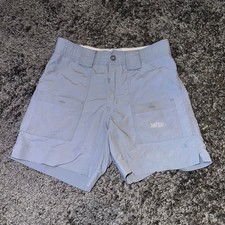AFTCO Fishing Shorts Cargo Pockets Outdoor Lightweight Kids Size 24 flaws