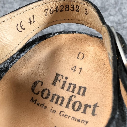 Finn Comfort Sandals Women's Size 10-10.5 Black Floral Orthopedic Comfort - Picture 9 of 11