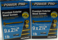 2 Boxes Hillman 9 X 2 14 Power-pro Premium Exterior Wood Screws 1lb.