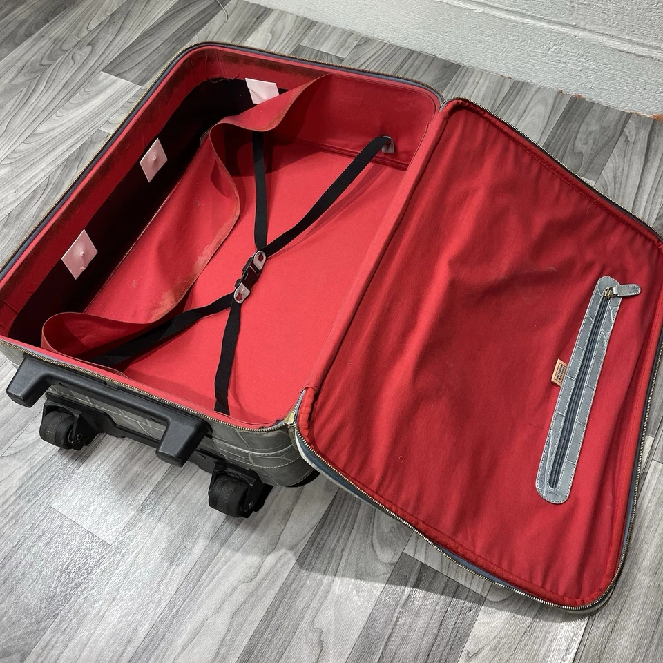 Maleta Dooney & Bourke Croco en relieve bolsa de firma baúl de viaje rara Foto 2 de 4