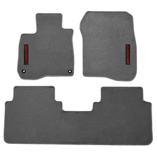 For 17-22 Honda CR-V Gray Nylon Floor Mats Carpet Front Rear 3PCS w/ Red Sport