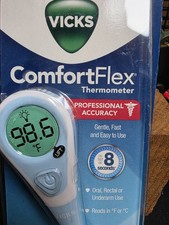 Vicks Comfort Flex Digital Thermometer Flexible Fever Insight Feature BPA Free