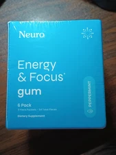 NeuroGum Energy Caffeine GUM (54 Pieces) - Sugar Free with L-theanine + Caffeine