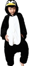 Child 7-8 Kids Penguin Costume Cosplay Halloween Animal Pajama Onezy