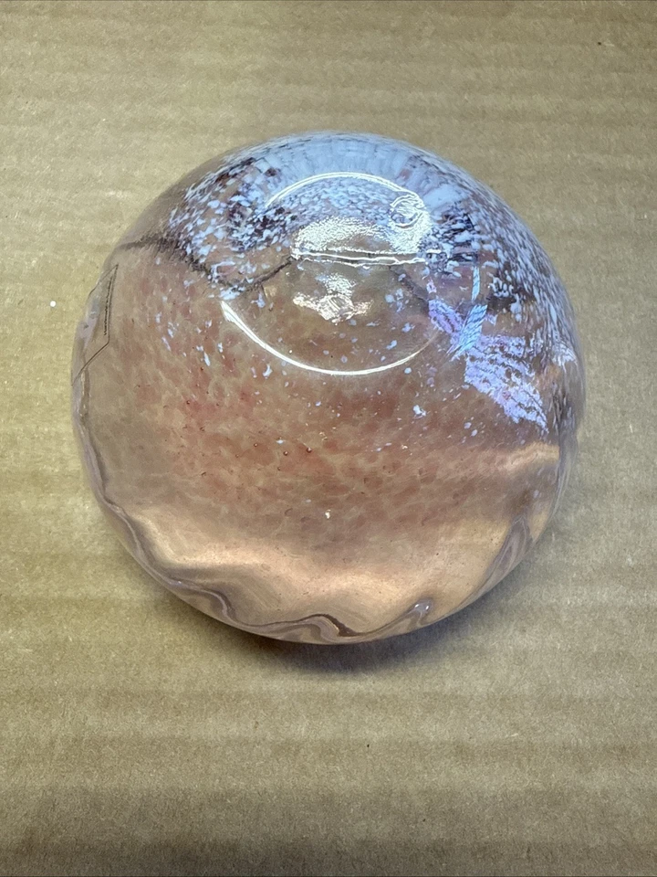 Vintage Small Pink Caithness Glass Posey Bowl Vase swirl wave edge - Image 3 of 4