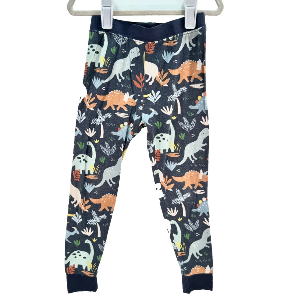 Conjunto de pijama de bambú de dinosaurio Little Sleepies manga larga pantalones unisex 2T Foto 3 de 4